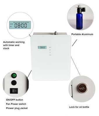 Wall Mounted Aroma Machine with 300CBM Coverage and Silent Operation for Essential Oil Diffuser