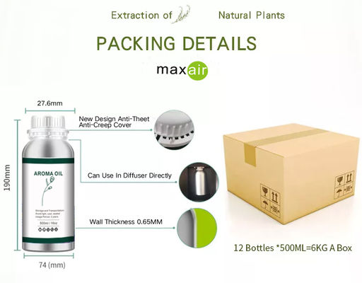 2000kgs Production Capacity Natural Extraction Essential Oil in 500ml Aluminum Bottle for Customization